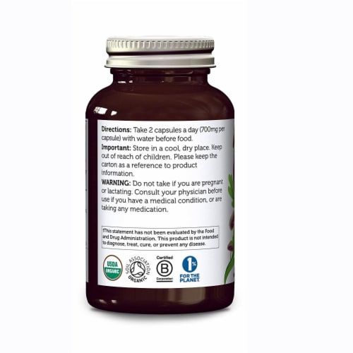 Pukka Mushroom Gold Organic Herbal Supplement Capsules Perspective: back