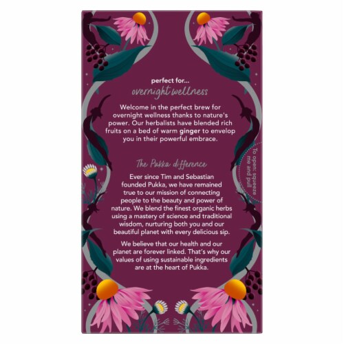 Pukka Organic Night Time Berry Tea Bag Perspective: back