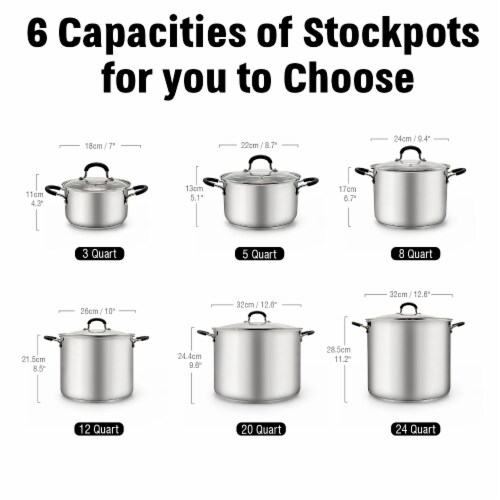 Cook N Home 3 Quart Sauce Pot Casserole Pan Stockpot saucier, 3 QT