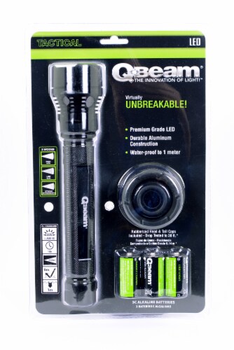 Q-Beam Stealth 225 LED Tactical Flashlight Perspective: back