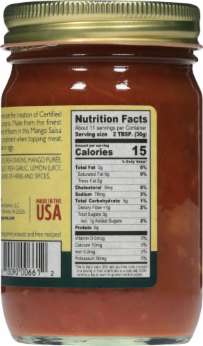 Gunther's Gourmet® Tropical Style Mango Salsa Perspective: back