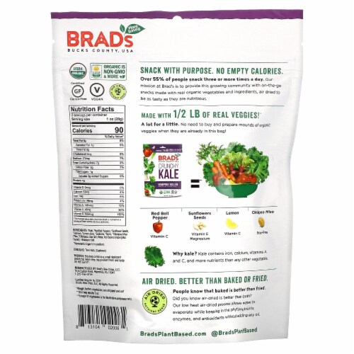 Brad's Plant Based Raw Crunch Crunchy Kale - Vampire Killer Perspective: back