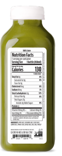 Pressed Juicery® Daily Greens + Ginger Perspective: back