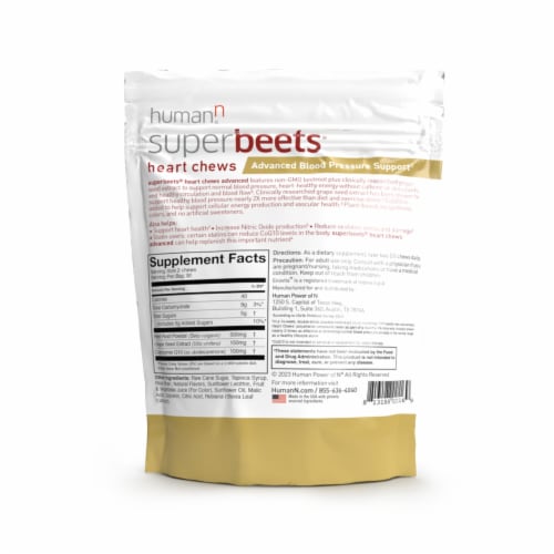 HumanN SuperBeets Advanced Heart Chews Perspective: back
