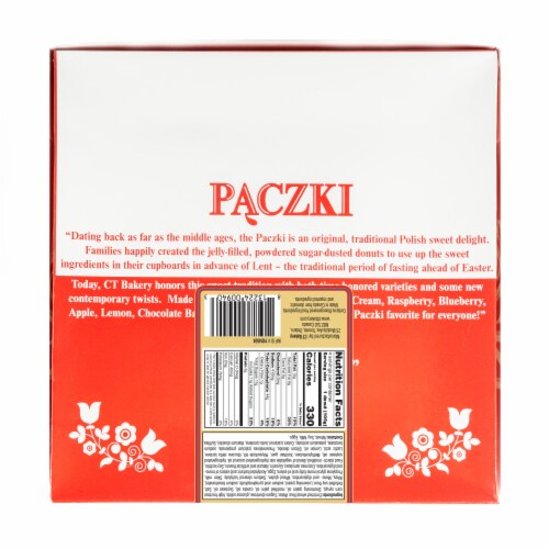 CT Bakery Cream Cheese Flavored Paczki Donuts Perspective: back