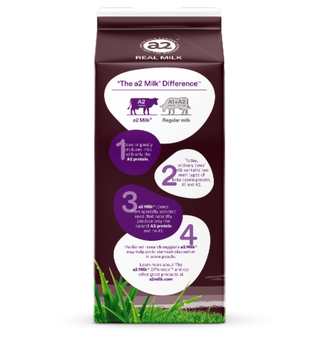 a2 Milk™ 2% Reduced Fat Chocolate Milk Perspective: back