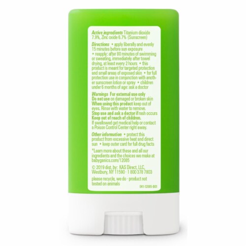 Babyganics SPF 50 Sunscreen Stick Perspective: back