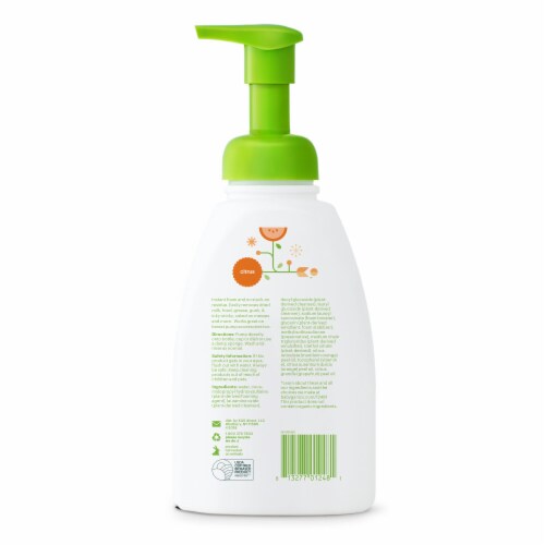 BABYGANICS Liquid Dish Soap Acorn Citrus Perspective: back
