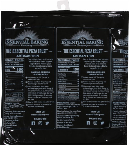 The Essential Baking Company Artisan Thin Pizza Crust Perspective: back