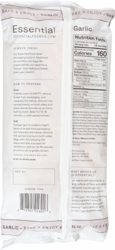 The Essential™ Baking Company Take & Bake Organic Garlic Bread Perspective: back