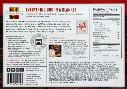 The Perfect Bite Co. Everything Dog in a Blanket Corn Dogs Perspective: back
