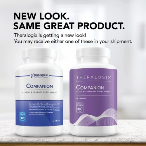 Theralogix Companion Multivitamin & Mineral Supplement for Men & Women 50+ (90 Days) Perspective: back