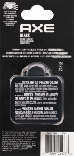 Axe Black Mini Vent Clip Car Air Freshener Perspective: back