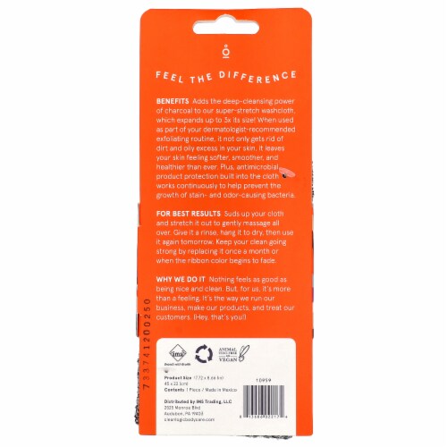 Cleanlogic® Detoxify Exfoliating Stretch Cloth Perspective: back