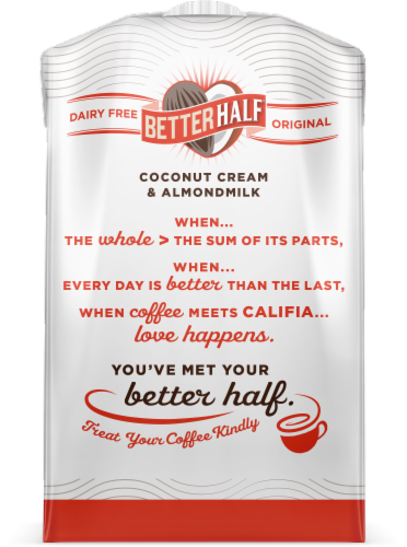 Califia Farms® Better Half Dairy-Free Coconut Cream & Almondmilk Perspective: back
