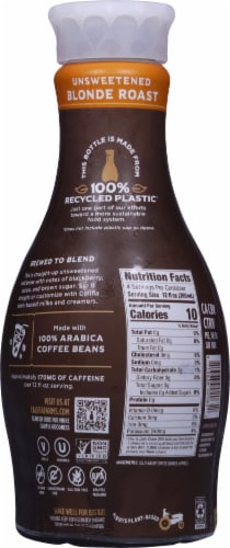 Califia Farms® Blonde Roast Cold Brew Black Coffee Perspective: back