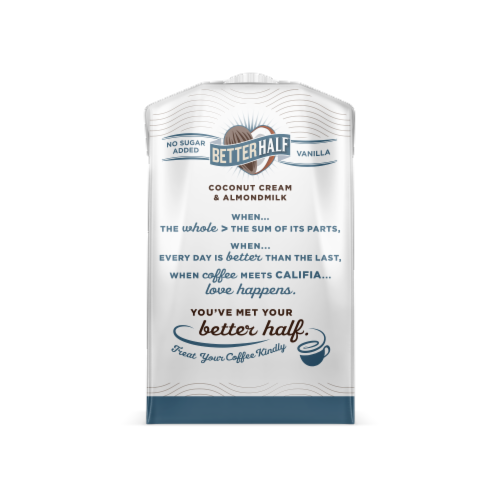 Califia Farms® Better Half Vanilla Coconut Cream & Almondmilk Perspective: back