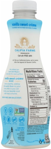 Califia Farms® Vanilla Sweet Crème Iced Café Mixer Iced Coffee Creamer Perspective: back