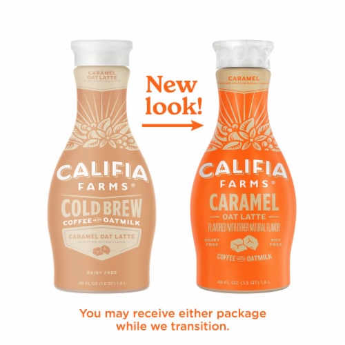 Califia Farms® Dairy Free Caramel Oat Latte Cold Brew Coffee Perspective: back