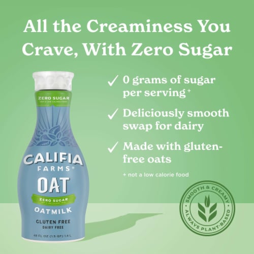 Califia Farms - Oatmilk Zero Sugar 48oz Perspective: back