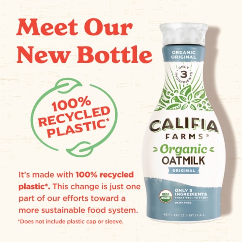 Califia Farms® Dairy Free Organic Original Oat Milk Perspective: back