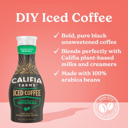 Califia Farms® Pure Black Unsweetened Iced Coffee Perspective: back