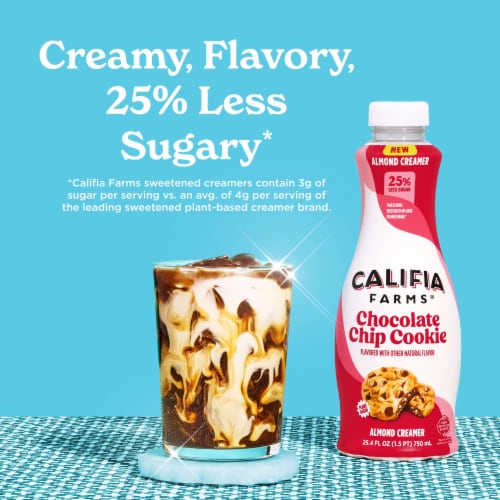 Califia Farms® Chocolate Chip Cookie Almond Milk Coffee Creamer Perspective: back