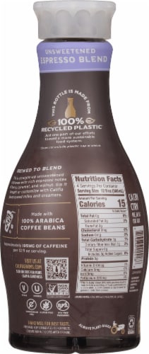 Califia Farms® Espresso Blend Cold Brew Black Coffee Perspective: back