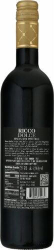 Carletto Ricco Dolce Red Wine Perspective: back