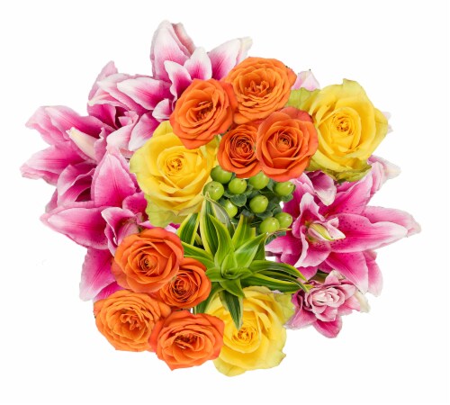 Rose/Lily Summer Bouquet - Assorted Perspective: back