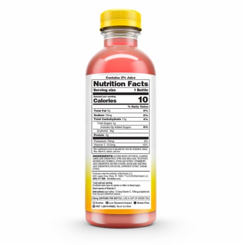 Bai® Antioxidant Infused Sao Paulo Strawberry Lemonade Flavored Bottled Water Perspective: back