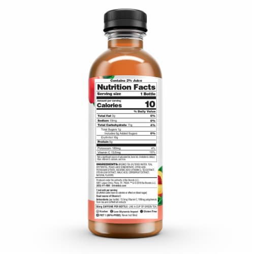 Bai Supertea Narino Peach Tea Antioxidant Infused Tea Perspective: back