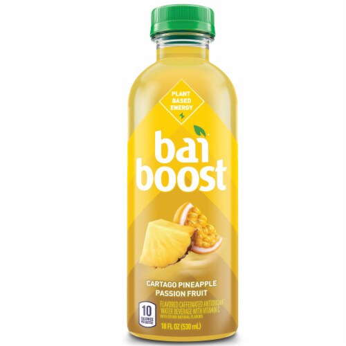 Bai Boost Pineapple Passion Fruit Caffeinated Antioxidant Beverage Perspective: back