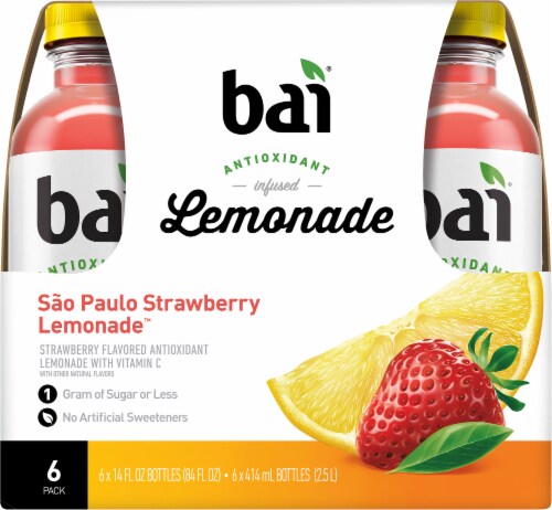 Bai® Strawberry Lemonade Flavored Bottled Water Perspective: back