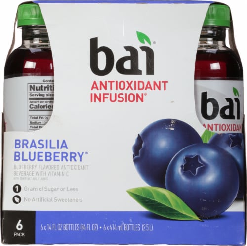 Bai® Blueberry Flavored Bottled Water Perspective: back