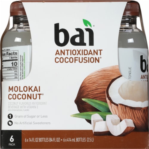 Bai® Coconut Molokai Flavored Bottled Water Perspective: back