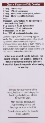 Watkins Organic Vanilla® Extract Perspective: back