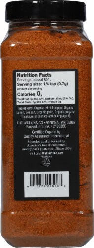 Watkins Organic Chili Powder Perspective: back