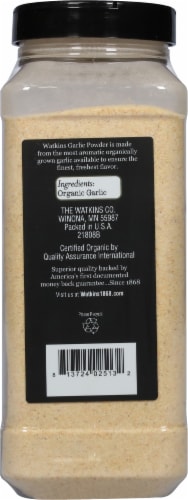Watkins Organic Garlic Powder Perspective: back