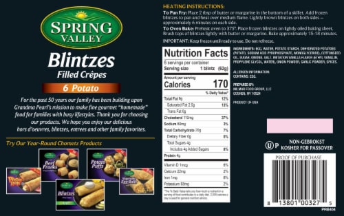 Spring Valley Potato Blintzes Perspective: back