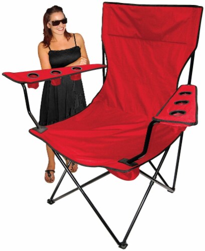 Creative Outdoor Giant Kingpin Folding Chair - Red Perspective: back