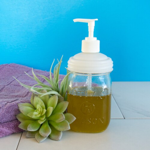 reCAP® Mason Jars Soap Dispenser Lid & Pump Cap, Regular Mouth, Natural Perspective: back