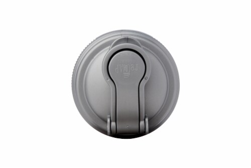 reCAP® Mason Jars Lid POUR cap | Wide Mouth | Silver Perspective: back