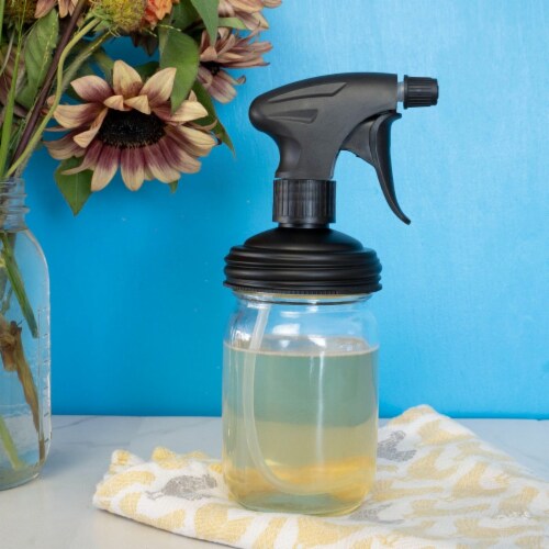 reCAP® Mason Jars Sprayer, Regular Mouth, Black Perspective: back