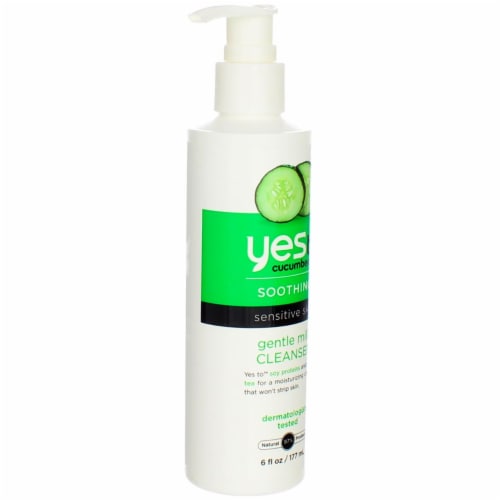 Yes To Cucumbers Soothing Gentle Milk Cleanser, 6 fl oz Perspective: back