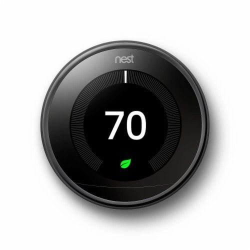 Google Nest T3018US Learning Thermostat 3rd Gen - Mirror Black Perspective: back