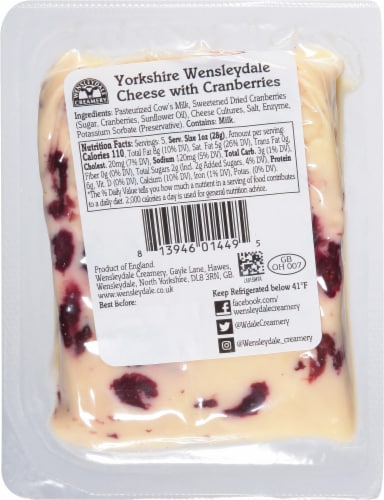 Wensleydale Creamery™ CranberryYorkshire Wensleydale Cheese Perspective: back