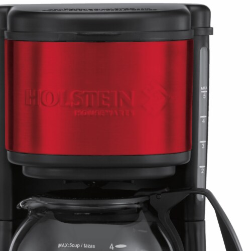 Holstein Housewares 5 Cup Coffee Maker Red