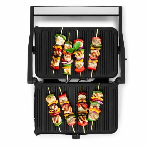 Holstein Housewares 2Slice Panini Press and 180° Grill with NonStick