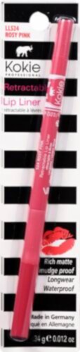 Kokie Professional Retractable Lip Liner Pencil Rosy Pink Perspective: back